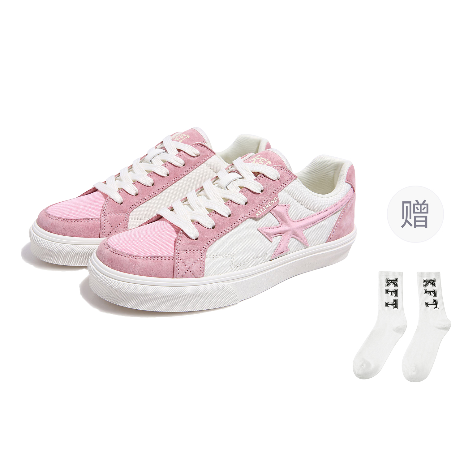 KFT Низкие скейтерские кроссовки унисекс розовые (бесплатные спортивные высокие носки 1 пара), цвет Pink (Free Sports Knee-High Socks 1 Pack)
KFT Низкие скейтерские кроссовки унисекс розовые (бесплатные спортивные высокие носки 1 пара), цвет Pink (Free Sports Knee-High Socks 1 Pack)