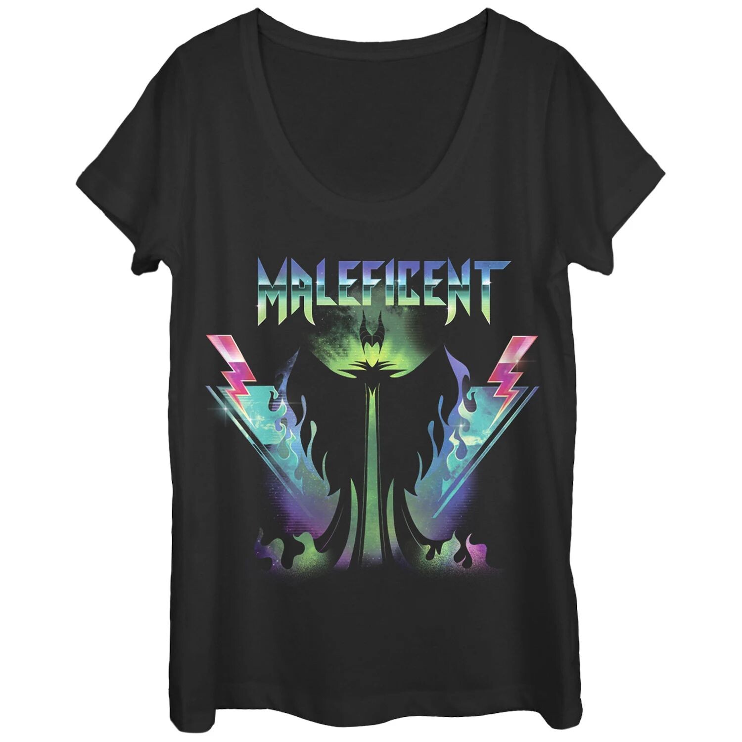 Детская неоновая футболка с портретом в стиле ретро «Спящая красавица» Disney's «Малефисента» Licensed Character