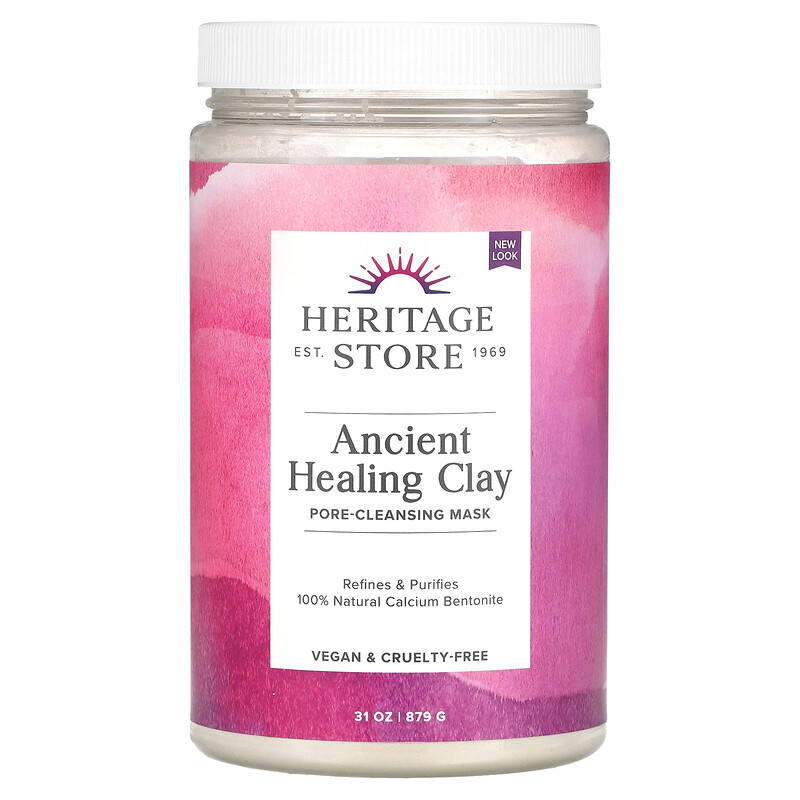 Heritage Store, Ancient Healing Clay, маска для очищения пор, 879 г (31 унция)
Heritage Store, Ancient Healing Clay, маска для очищения пор, 879 г (31 унция)