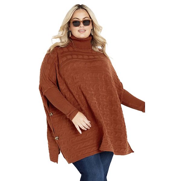 Женский свитер-пончо Bella plus size Avenue, Spice
Женский свитер-пончо Bella plus size Avenue, Spice