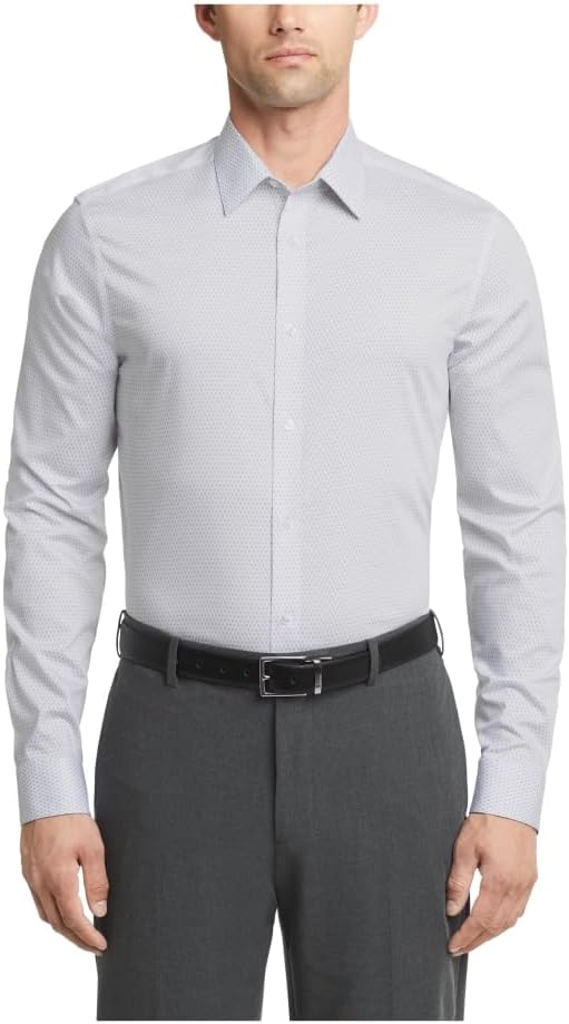 Мужская рубашка Calvin Klein Slim Fit с французскими манжетами, не требующими глажки, с узором «елочка», Gray
Мужская рубашка Calvin Klein Slim Fit с французскими манжетами, не требующими глажки, с узором «елочка», Gray