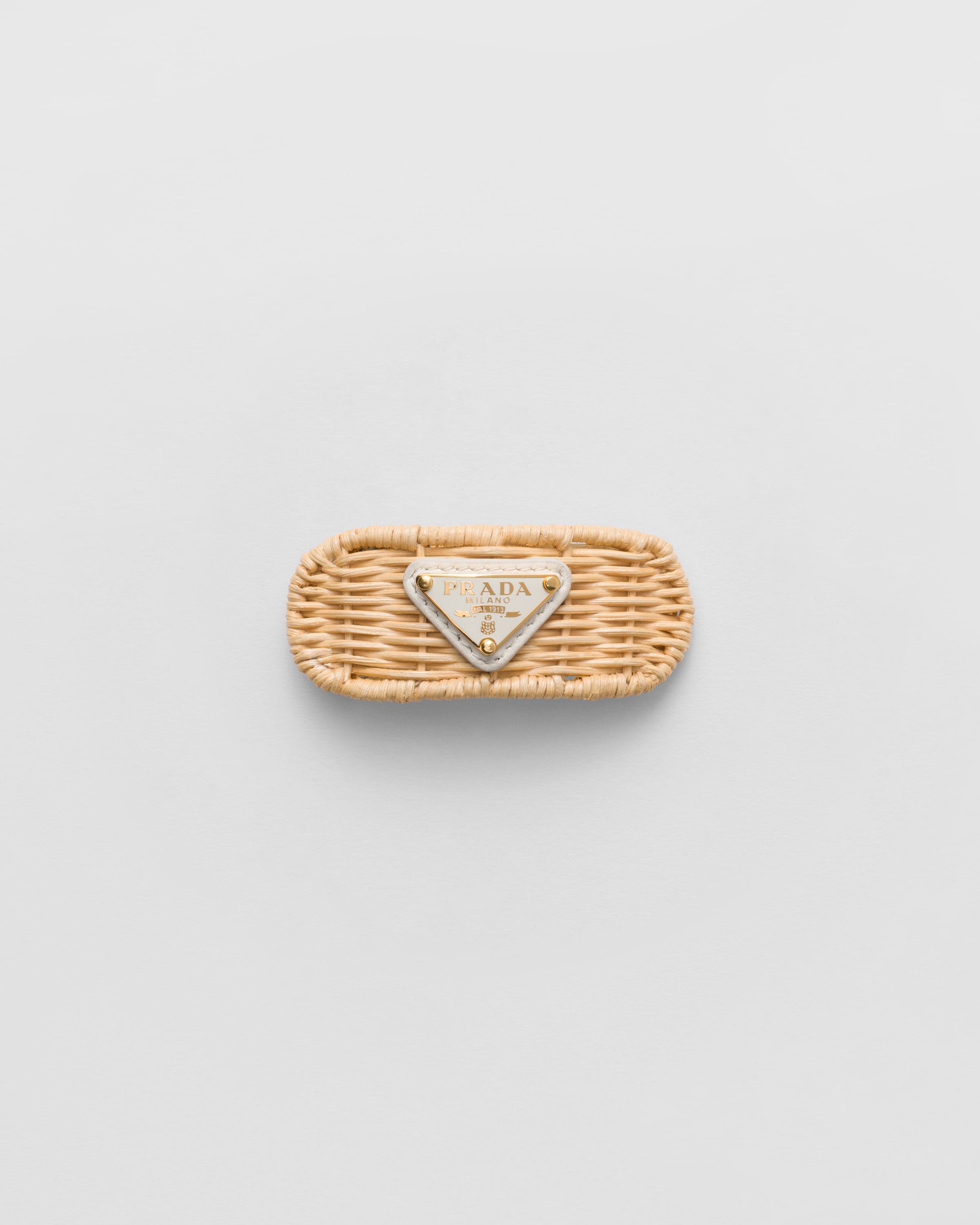 Плетеная заколка для волос Prada, бежевый
Плетеная заколка для волос Prada, бежевый