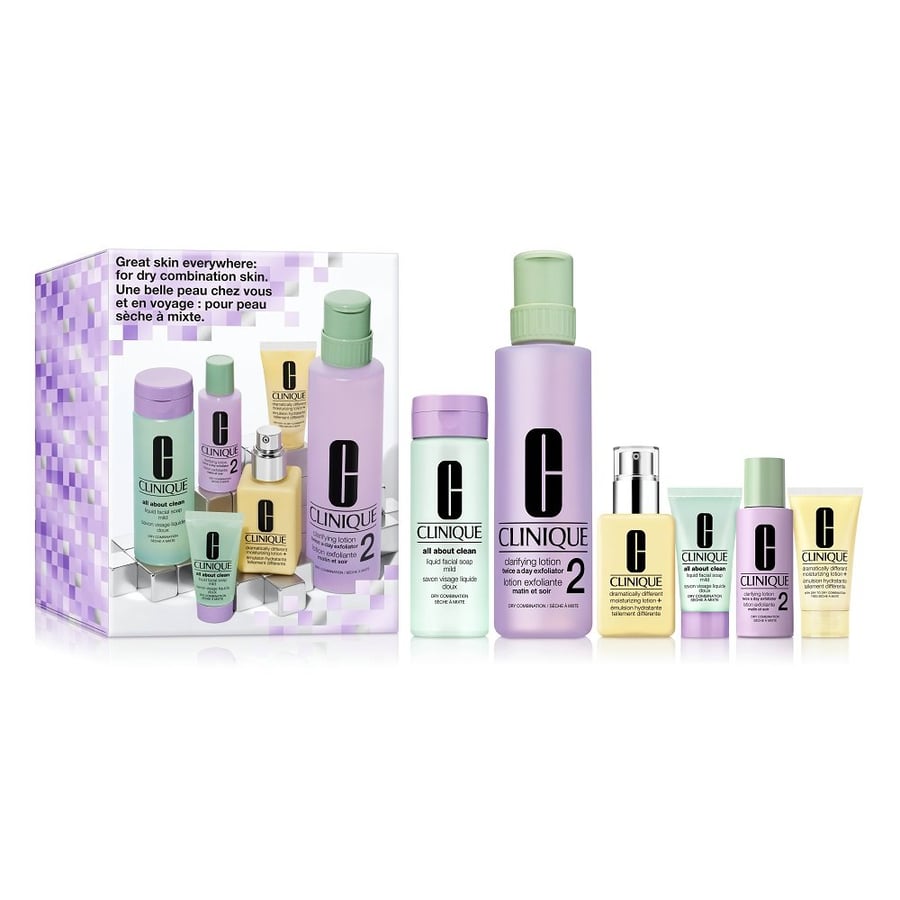 Clinique, Great Skin Everywhere набор косметики для ухода за сухой и комбинированной кожей
Clinique, Great Skin Everywhere набор косметики для ухода за сухой и комбинированной кожей