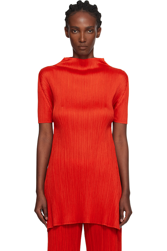 Pleats Please Issey Miyake Красные ежемесячные цвета июль верх
Pleats Please Issey Miyake Красные ежемесячные цвета июль верх