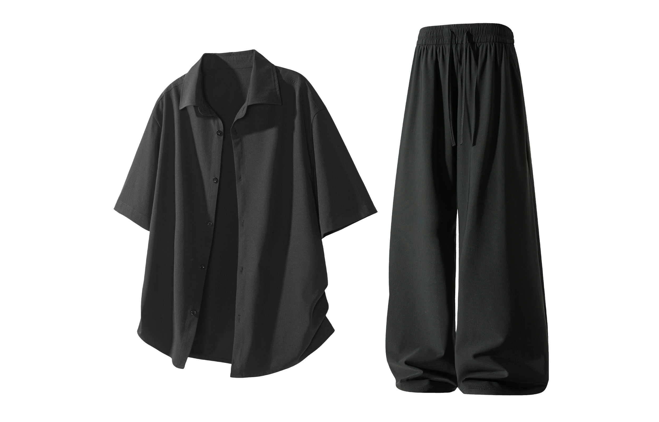 Повседневная спортивная одежда Unisex Lapel Thin X1617, черный ice silk shirt+черный ice silk pants
Повседневная спортивная одежда Unisex Lapel Thin X1617, черный ice silk shirt+черный ice silk pants