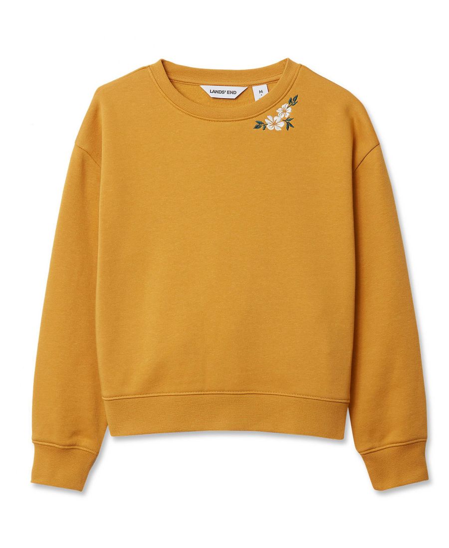 Детская толстовка с круглым вырезом и вышивкой Lands' End, Amber gold floral
Детская толстовка с круглым вырезом и вышивкой Lands' End, Amber gold floral