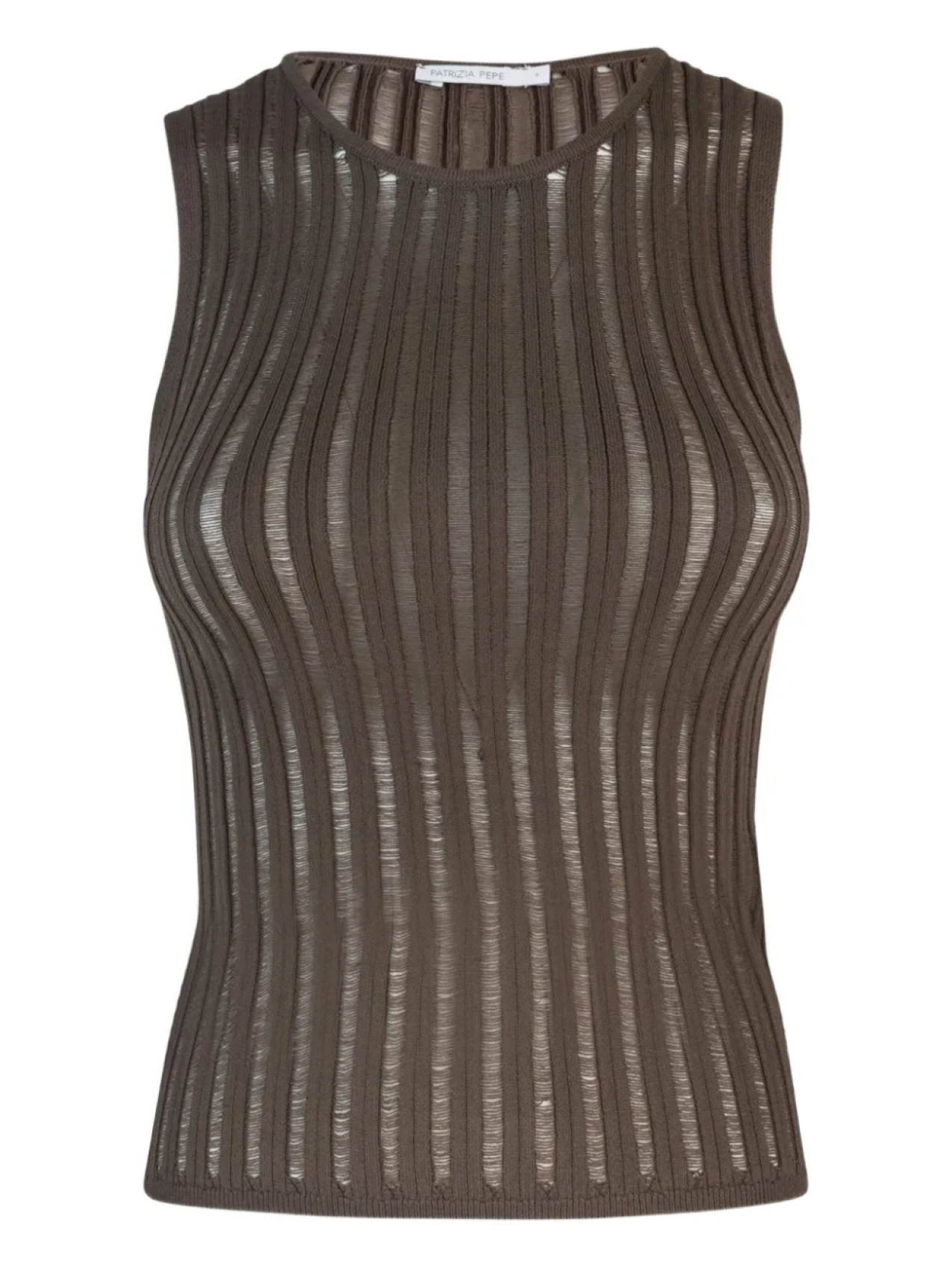Топ без рукавов в рубчик Patrizia Pepe, коричневый
Топ без рукавов в рубчик Patrizia Pepe, коричневый