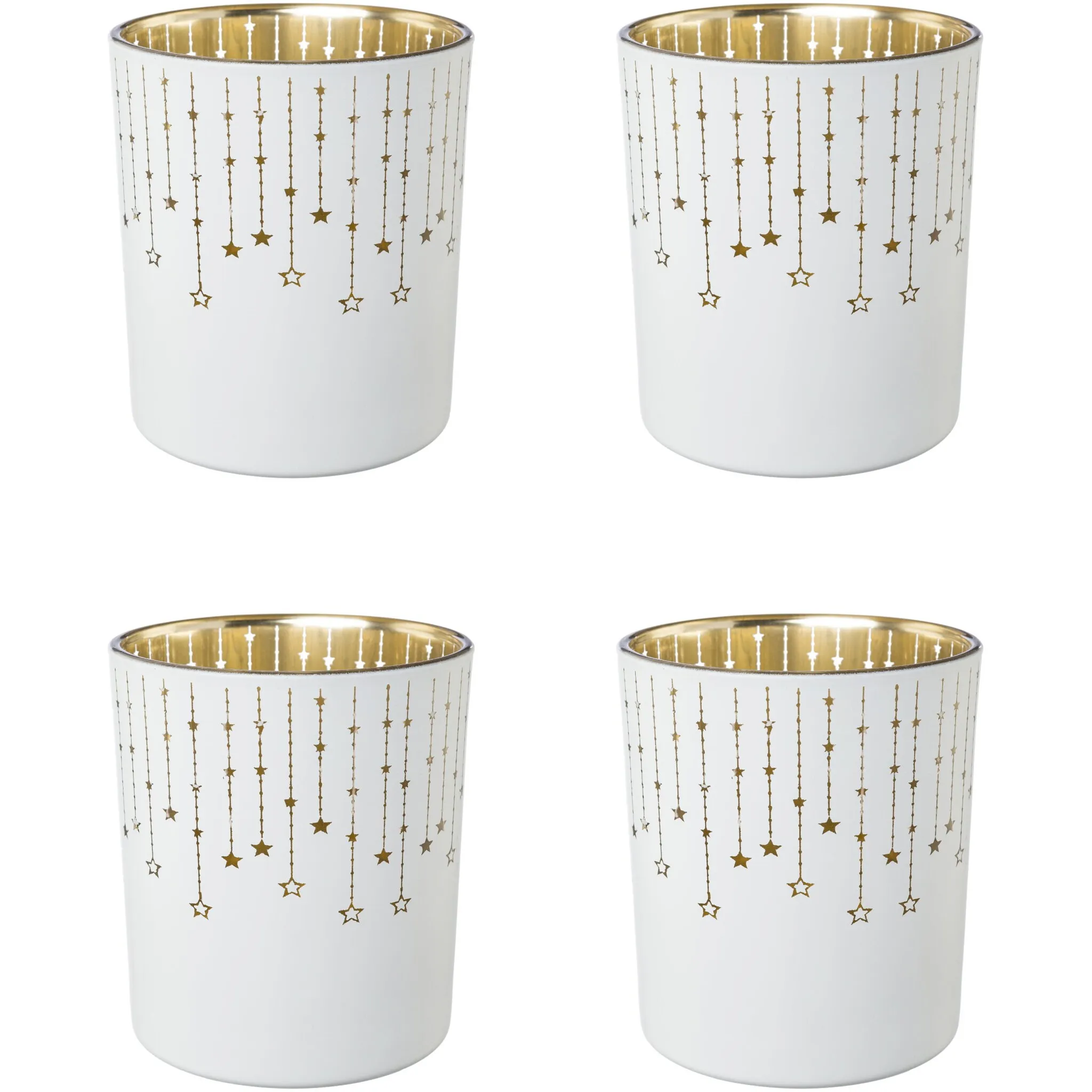 Подсвечники Creativ deco «Новогодние украшения» (4 шт.) с внутренней частью золотого цвета, белый
Подсвечники Creativ deco «Новогодние украшения» (4 шт.) с внутренней частью золотого цвета, белый