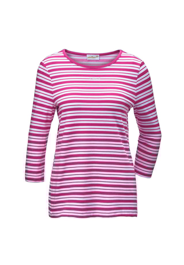 Короткий размер: полосатая рубашка с вырезом-лодочкой Goldner, мультиколор
Короткий размер: полосатая рубашка с вырезом-лодочкой Goldner, мультиколор