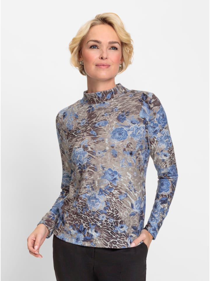 Рубашка с воротником-стойкой синего цвета с кунжутным принтом WITT WEIDEN
Рубашка с воротником-стойкой синего цвета с кунжутным принтом WITT WEIDEN