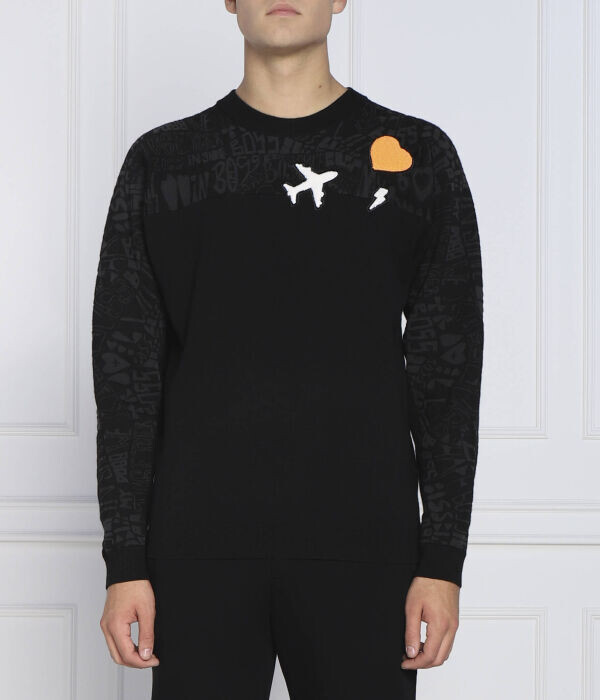 Свитер мужской Boss Green полушерстяной с принтом, черный
Свитер мужской Boss Green полушерстяной с принтом, черный