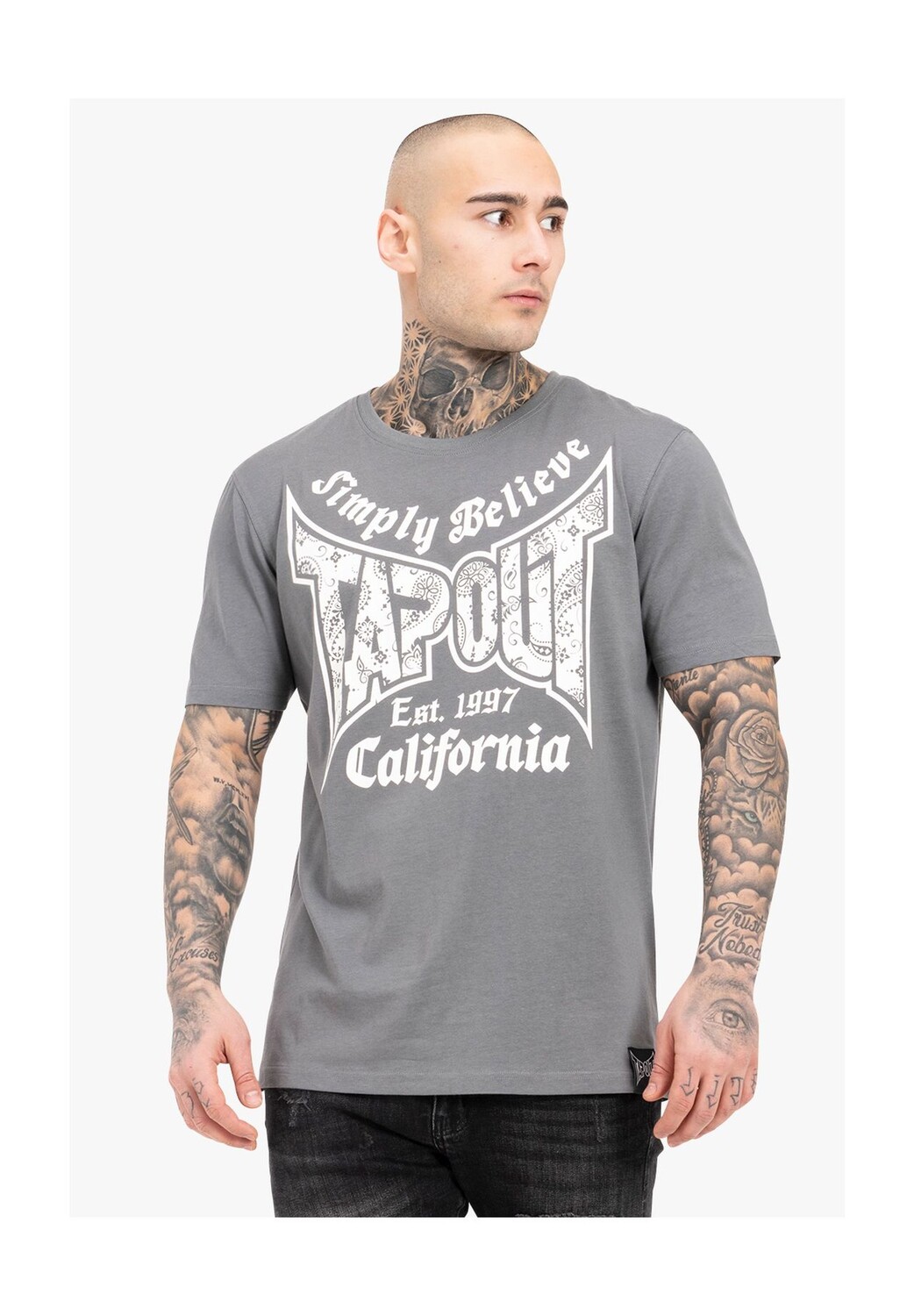 Мужская футболка свободного кроя HAILY BE TAPOUT, серо-белый
Мужская футболка свободного кроя HAILY BE TAPOUT, серо-белый