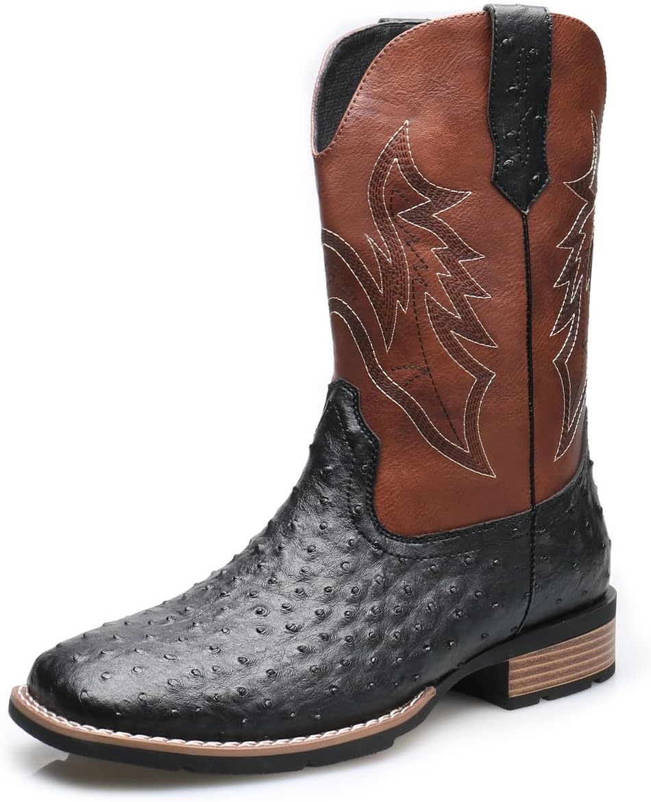 Мужские ковбойские сапоги Santimon, сапоги средней высоты с вышитым замшевым голенищем, квадратный носок, нарядные сапоги для мужчин, черный
Мужские ковбойские сапоги Santimon, сапоги средней высоты с вышитым замшевым голенищем, квадратный носок, нарядные сапоги для мужчин, черный