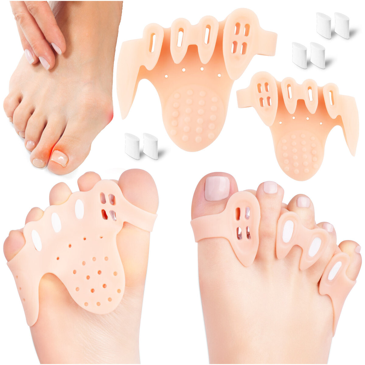 Sulpo, разделитель пальцев ног, корректирующий и выпрямляющий шишки и перекрывающиеся пальцы
Sulpo, разделитель пальцев ног, корректирующий и выпрямляющий шишки и перекрывающиеся пальцы