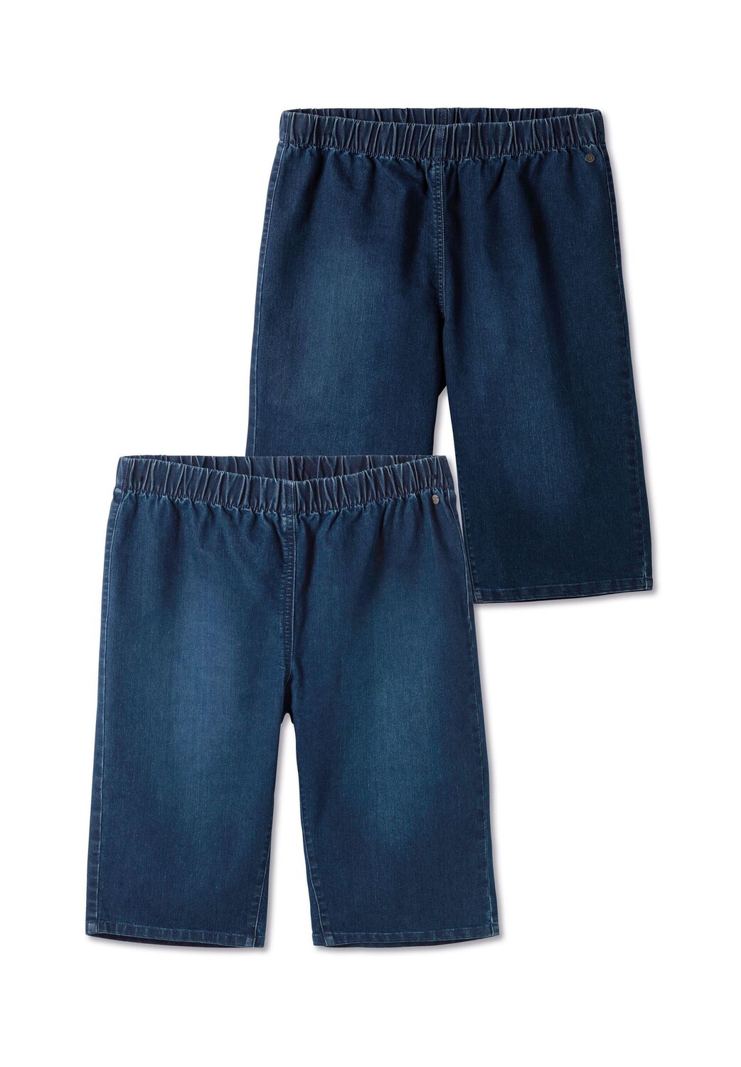 Джинсовые шорты-бермуды на эластичном поясе, в двойной упаковке sheego, цвет Blue Denim Dark Blue Denim
Джинсовые шорты-бермуды на эластичном поясе, в двойной упаковке sheego, цвет Blue Denim Dark Blue Denim