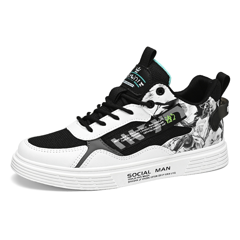 TONYBEAR Дышащие мужские скейтерские кеды лоу-топ черные, цвет Black 
TONYBEAR Дышащие мужские скейтерские кеды лоу-топ черные, цвет Black