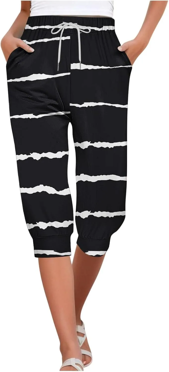 Женские полосатые капри-джоггеры с карманами Zzalalana
Женские полосатые капри-джоггеры с карманами Zzalalana
