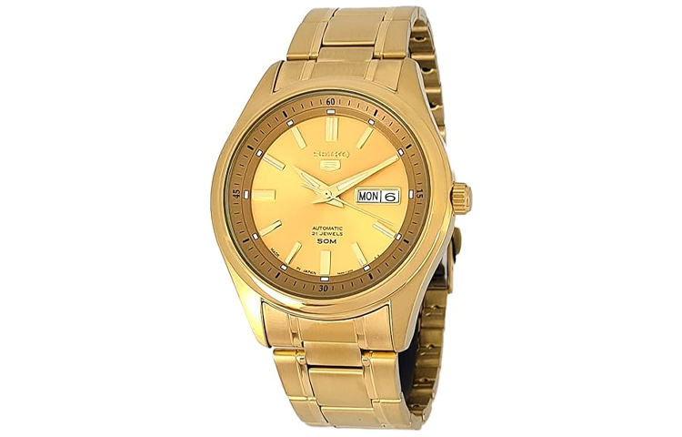 SEIKO Часы Automatic Mechanical Movement Stainless Steel Strap Watch Men's Watch Gold Dial SNKN96J1, Gold Dial
SEIKO Часы Automatic Mechanical Movement Stainless Steel Strap Watch Men's Watch Gold Dial SNKN96J1, Gold Dial