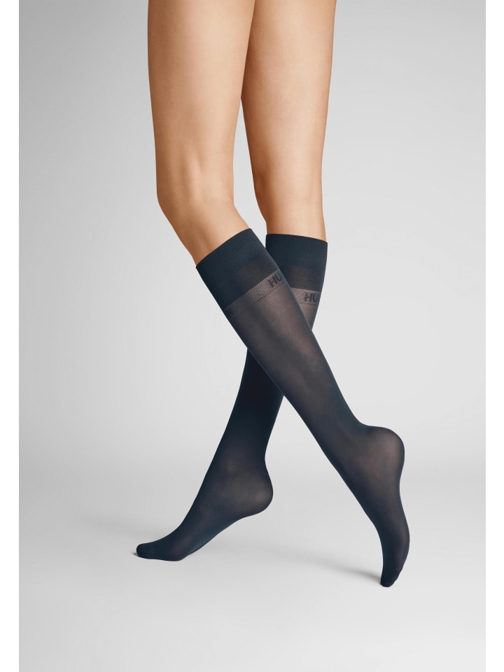 Hudson Тонкие чулки до колена Micro 50 с эластичным поясом, темно-синего цвета
Hudson Тонкие чулки до колена Micro 50 с эластичным поясом, темно-синего цвета