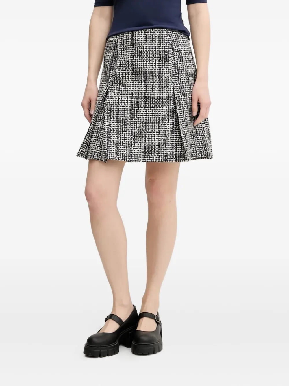 Твидовая юбка мини со складками HUGO, черный
Твидовая юбка мини со складками HUGO, черный