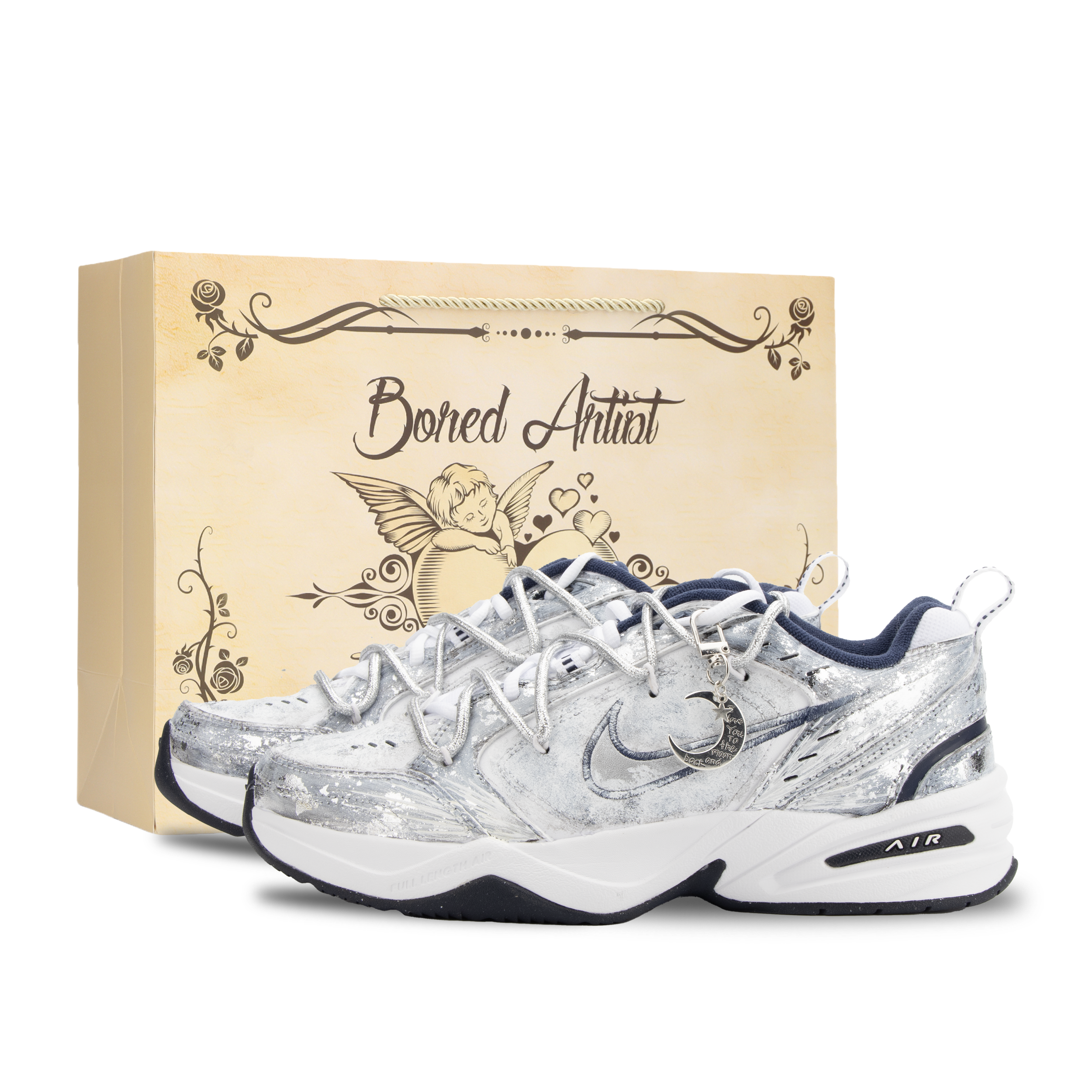 Air Monarch 4 River Immersion Moon, Moon Meteor устойчивые к истиранию низкие массивные кроссовки Unisex Silver Nike, серебряный (Special Shopping Bag)
Air Monarch 4 River Immersion Moon, Moon Meteor устойчивые к истиранию низкие массивные кроссовки Unisex Silver Nike, серебряный (Special Shopping Bag)