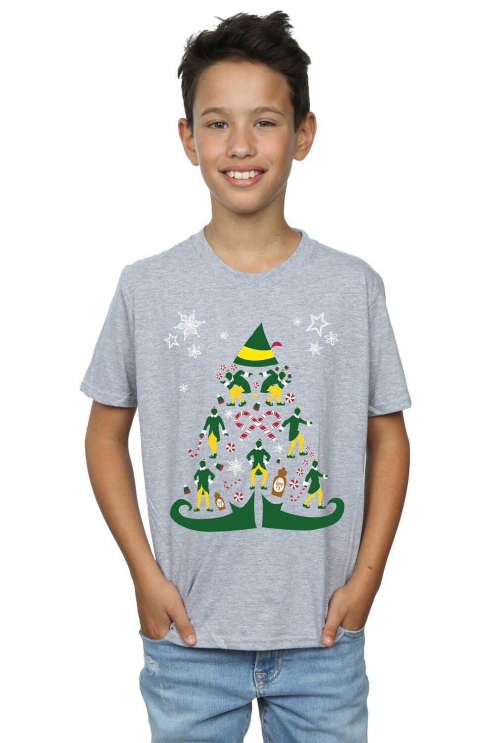 Футболка «Рождественская елка» Elf, серый 
Футболка «Рождественская елка» Elf, серый