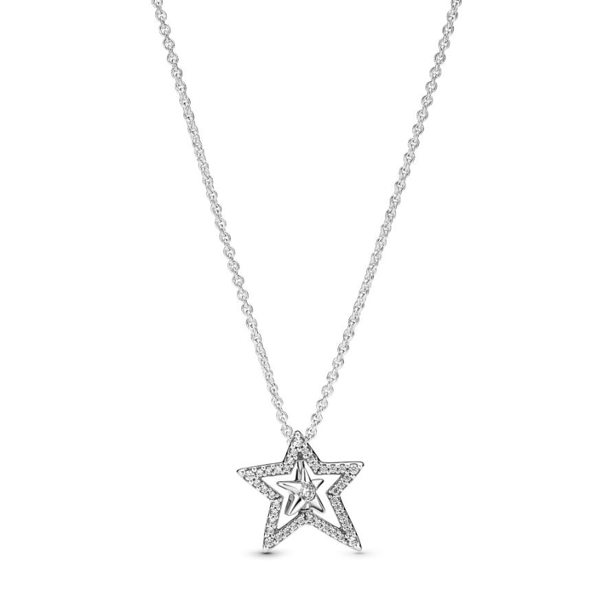 Ожерелье Pavé Asymmetric Star Collier Pandora, стерлинговое серебро
Ожерелье Pavé Asymmetric Star Collier Pandora, стерлинговое серебро
