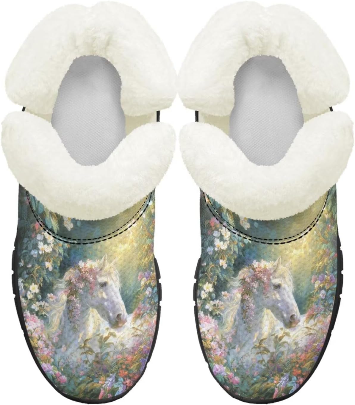 Детские ботинки для девочек на зиму с меховой подкладкой, противоскользящие зимние ботинки для прогулок и бега, слипоны Pointodoor, White Horse Floral Print
Детские ботинки для девочек на зиму с меховой подкладкой, противоскользящие зимние ботинки для прогулок и бега, слипоны Pointodoor, White Horse Floral Print