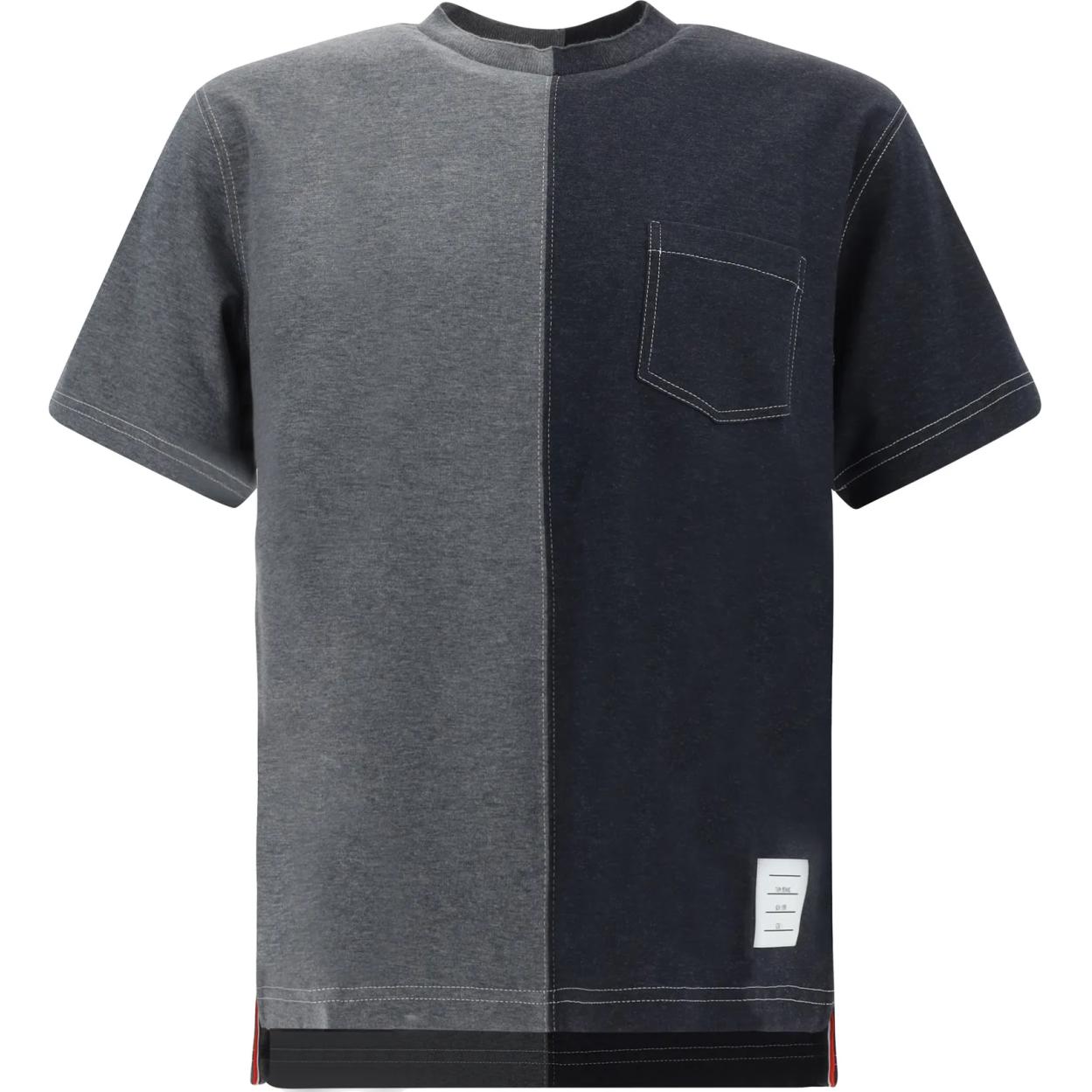 Двухцветная футболка Crewneck THOM BROWNE, серый
Двухцветная футболка Crewneck THOM BROWNE, серый