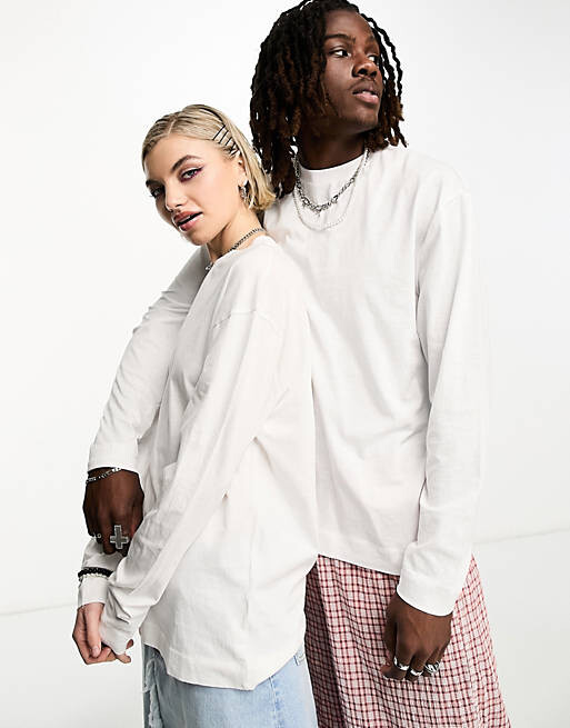 Белая футболка унисекс с длинными рукавами COLLUSION, Белый, Белая футболка унисекс с длинными рукавами COLLUSION 
Белая футболка унисекс с длинными рукавами COLLUSION, Белый, Белая футболка унисекс с длинными рукавами COLLUSION