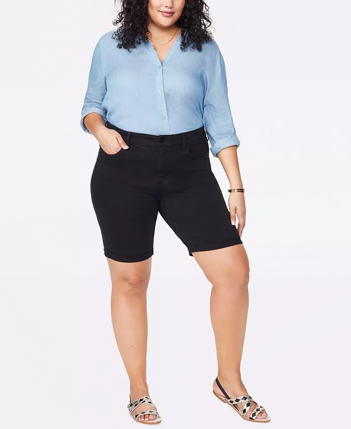 Джинсовые шорты Briella Roll Cuff Plus Size NYDJ, черный
Джинсовые шорты Briella Roll Cuff Plus Size NYDJ, черный