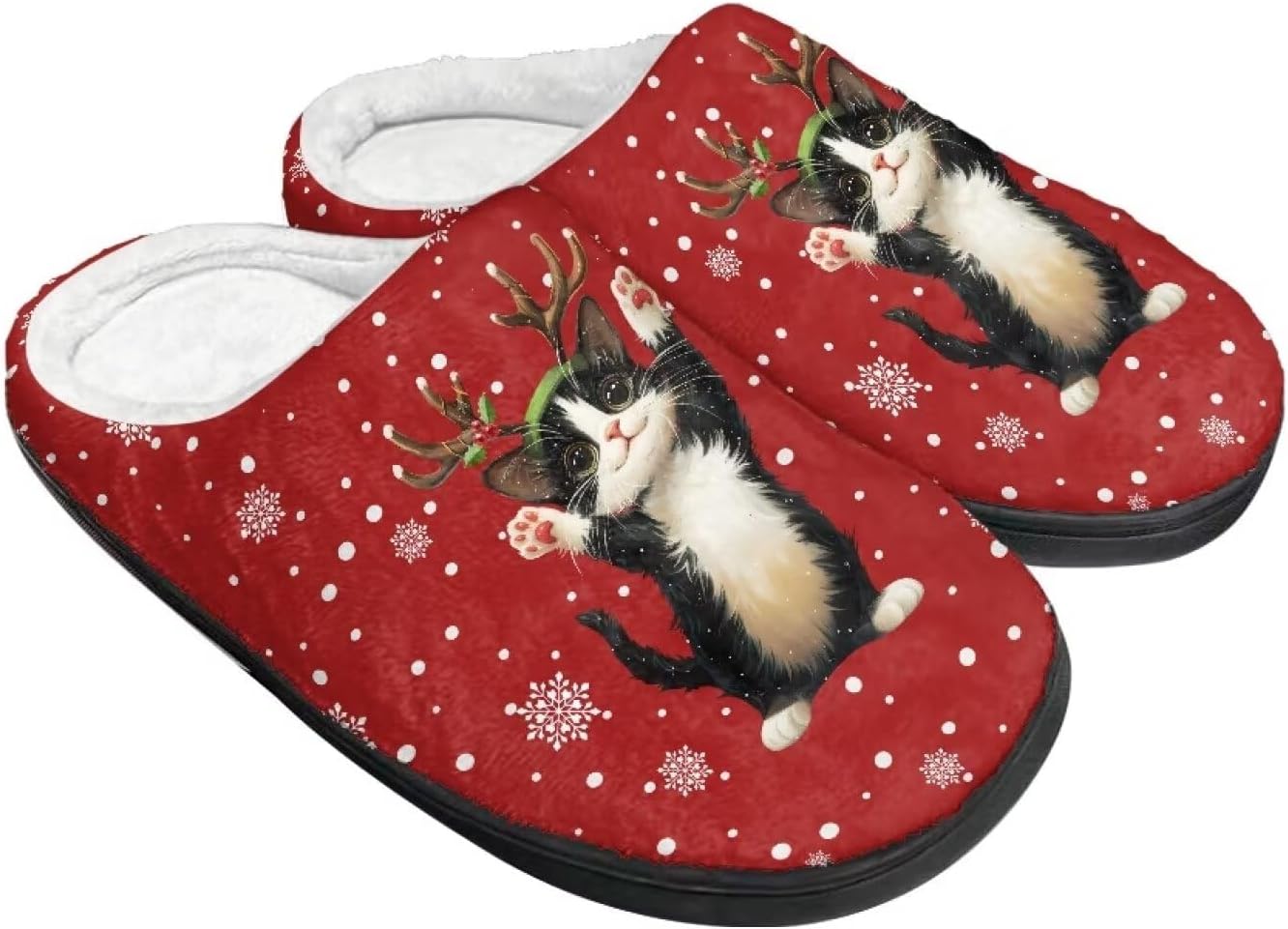 Женские тапочки против скольжения, мужские домашние тапочки на Рождество, теплые и мягкие домашние тапочки для зимы и осени Baxinh, Red-cat Snowflake Christmas
Женские тапочки против скольжения, мужские домашние тапочки на Рождество, теплые и мягкие домашние тапочки для зимы и осени Baxinh, Red-cat Snowflake Christmas