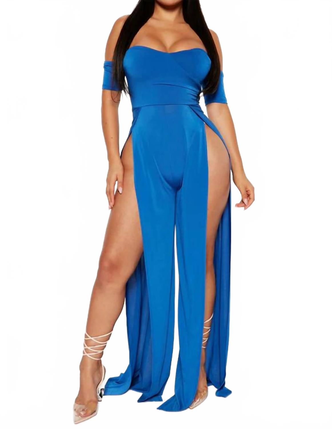 Комбинезон Jordan с высоким разрезом королевского синего цвета Fashion Nova
Комбинезон Jordan с высоким разрезом королевского синего цвета Fashion Nova