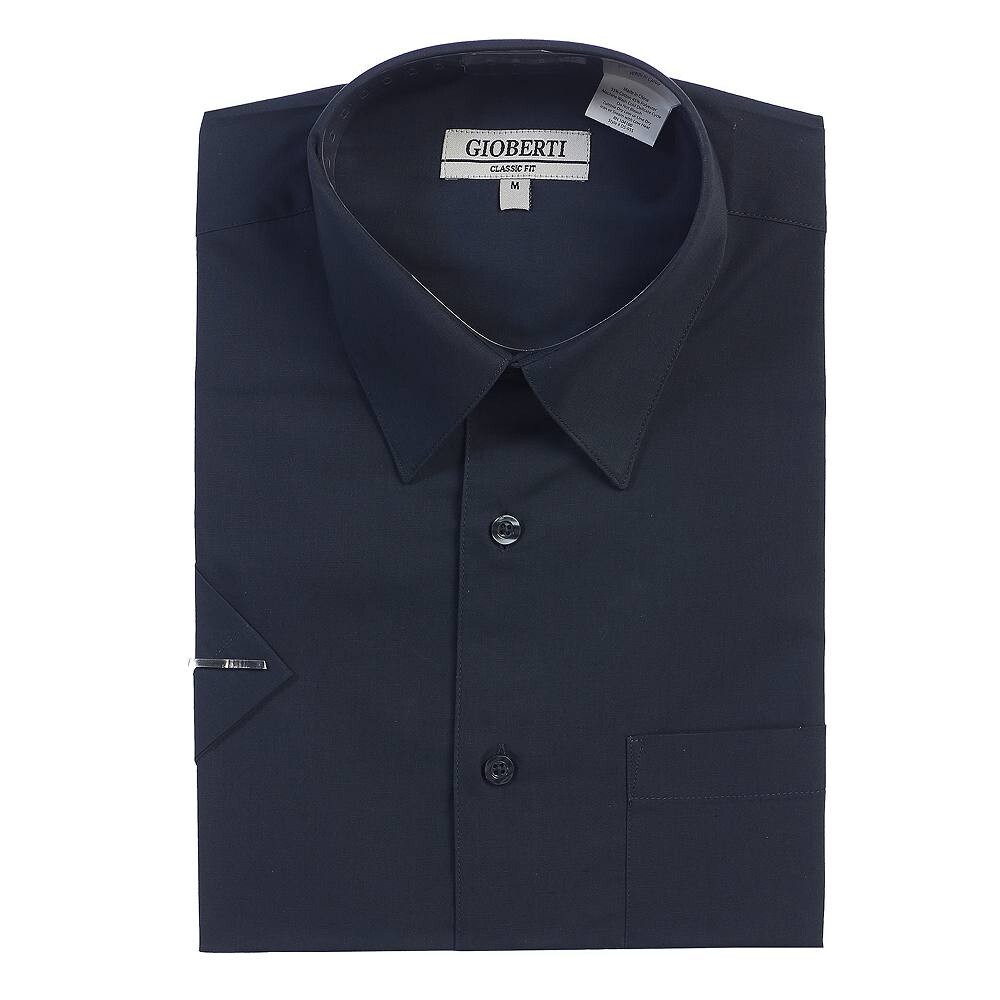 Gioberti Мужская однотонная классическая рубашка с коротким рукавом, темно-синий
Gioberti Мужская однотонная классическая рубашка с коротким рукавом, темно-синий