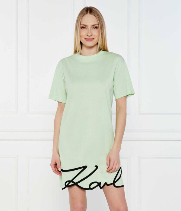 Платье с фирменным подолом Карла Karl Lagerfeld, зеленый
Платье с фирменным подолом Карла Karl Lagerfeld, зеленый