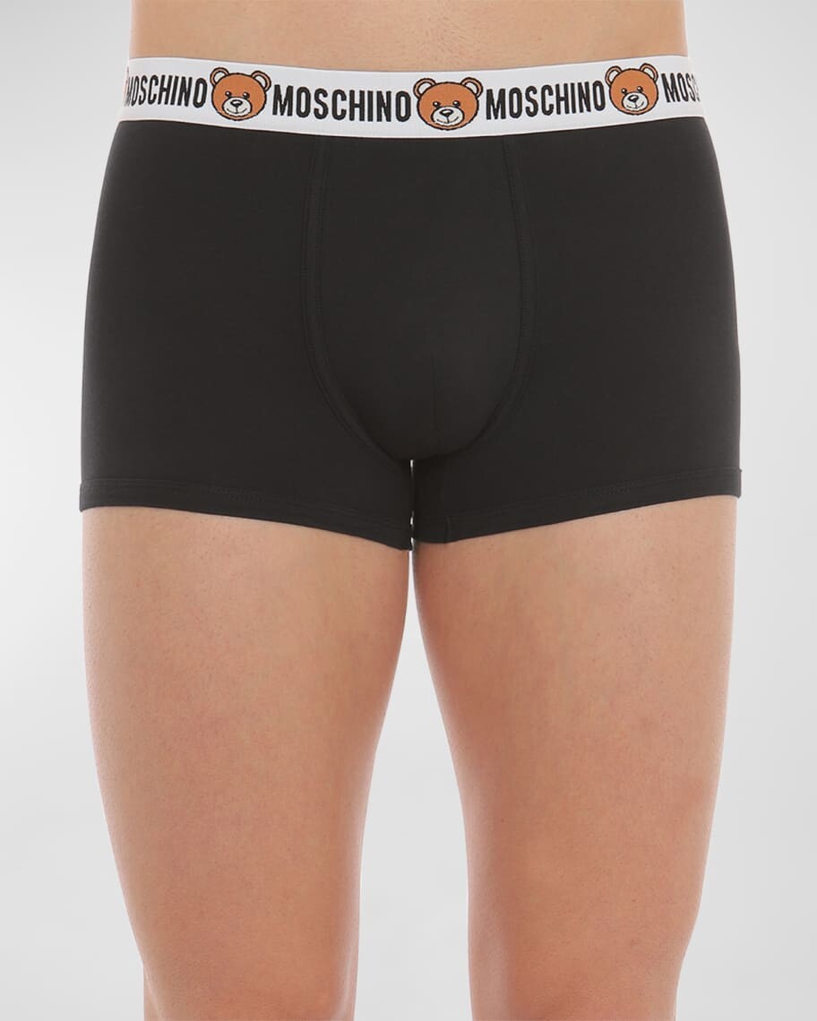 Мужские трусы-боксеры с логотипом медведя Moschino
Мужские трусы-боксеры с логотипом медведя Moschino