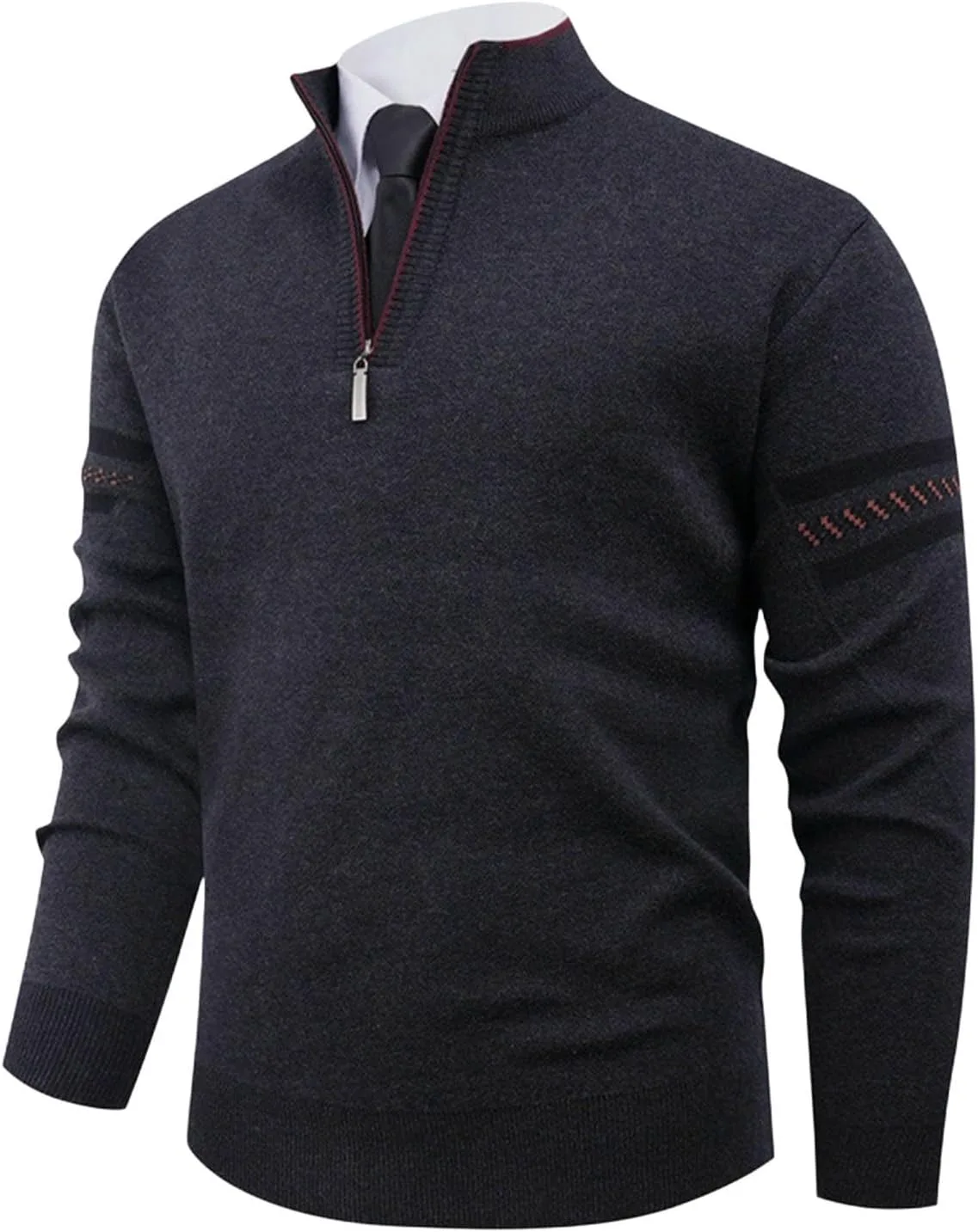 Мужской свитер с воротником-гольф свободного кроя с длинными рукавами и фактурной вязкой
Мужской свитер с воротником-гольф свободного кроя с длинными рукавами и фактурной вязкой