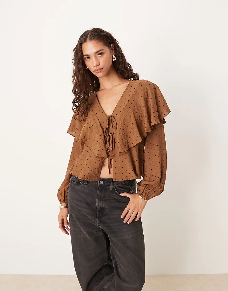 Длинный топ Brave Soul с оборкой коричневого цвета
Длинный топ Brave Soul с оборкой коричневого цвета