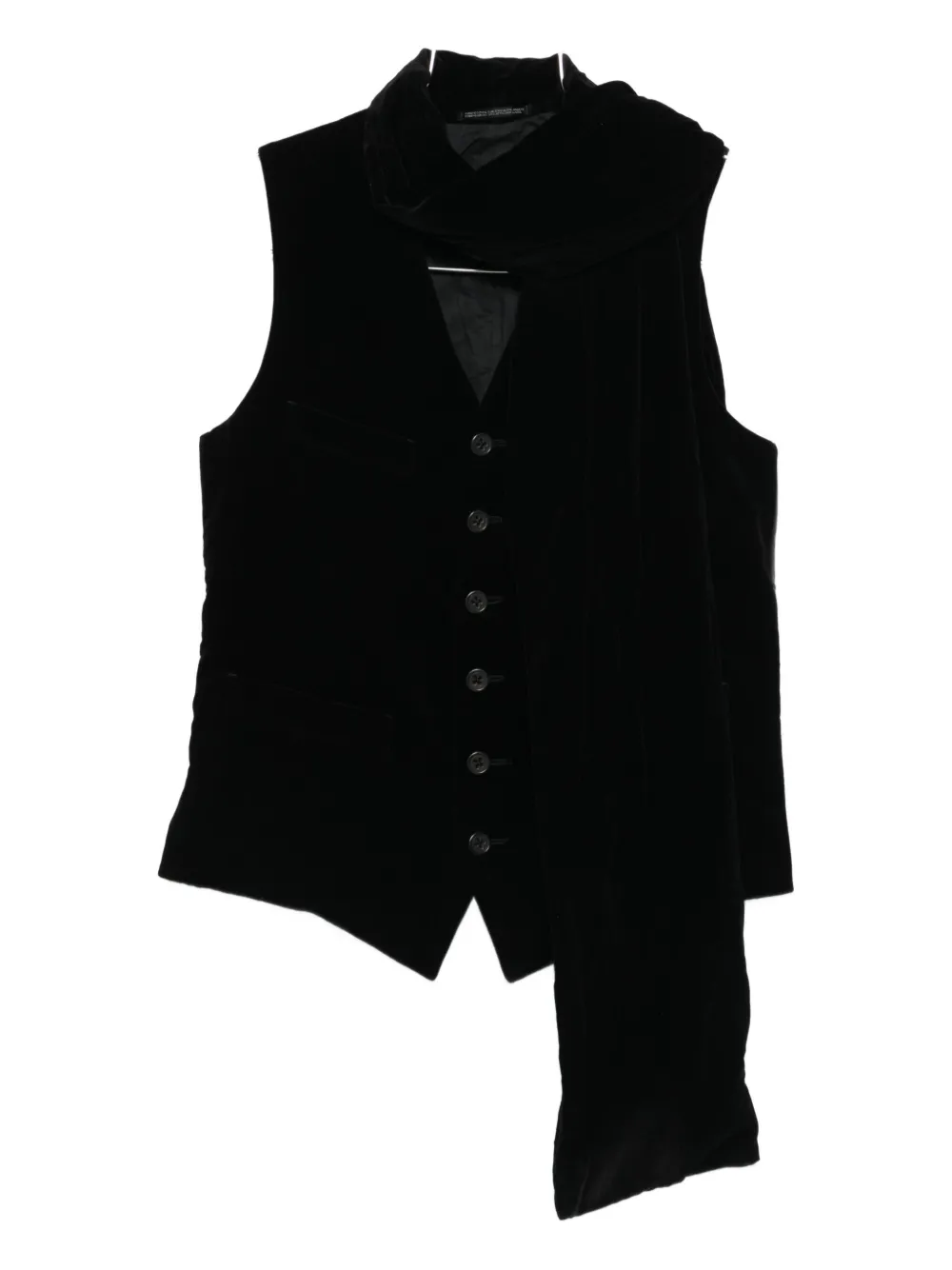 Бархатный жилет Yohji Yamamoto, черный
Бархатный жилет Yohji Yamamoto, черный