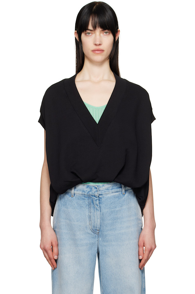 Жилет с V-образным вырезом Dries Van Noten, черный
Жилет с V-образным вырезом Dries Van Noten, черный