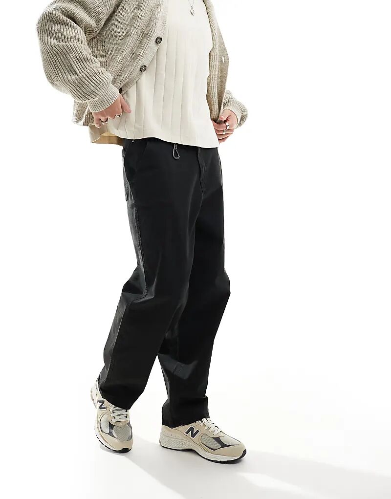 Широкие брюки-карго черные River Island
Широкие брюки-карго черные River Island