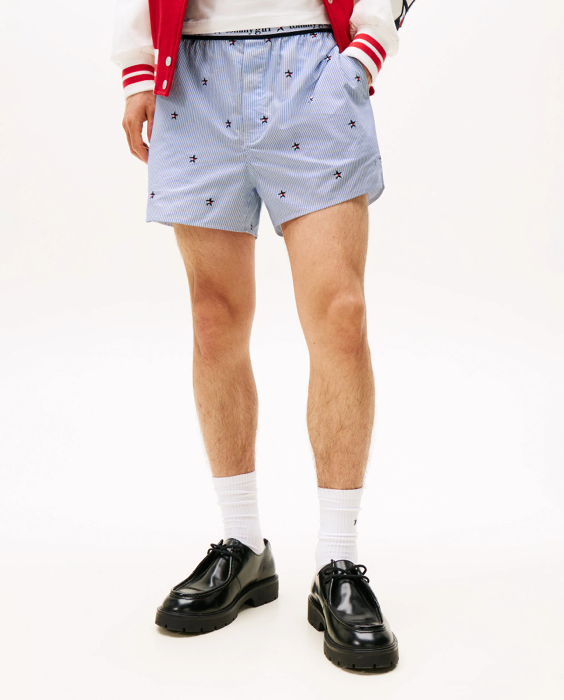 Шорты Short tipo boxer Tommy Girl Tommy Jeans, светло-голубой 
Шорты Short tipo boxer Tommy Girl Tommy Jeans, светло-голубой