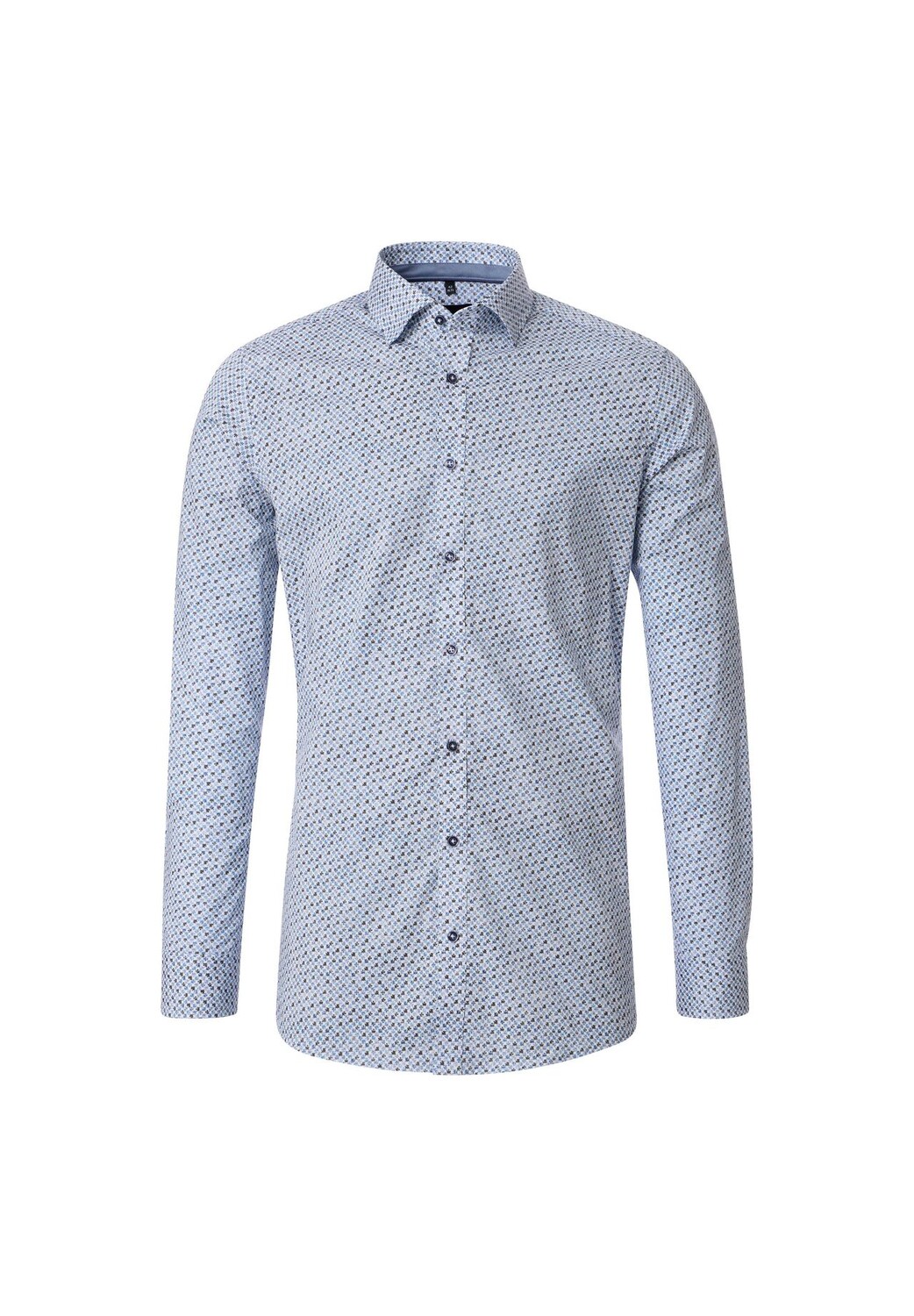 Мужская деловая рубашка с принтом, облегающая боди Venti, синий
Мужская деловая рубашка с принтом, облегающая боди Venti, синий