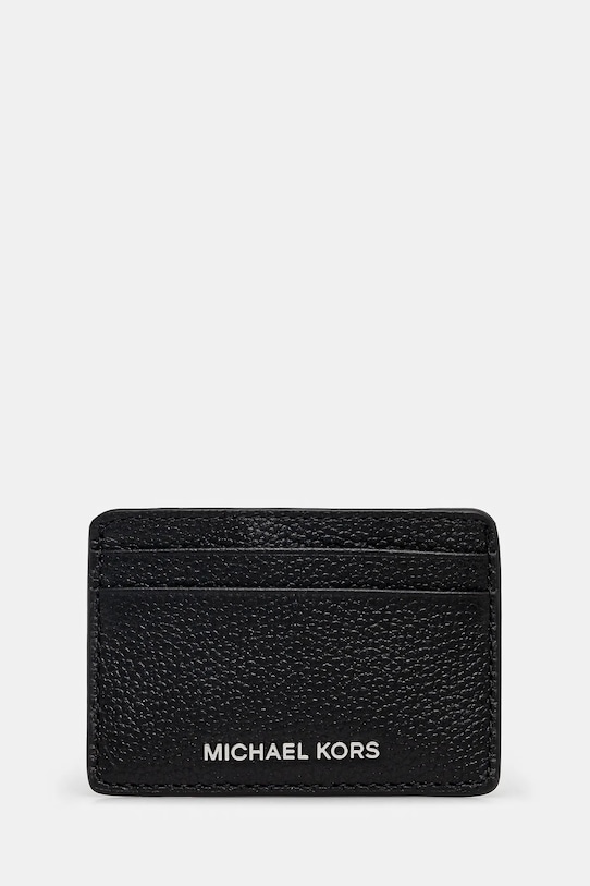 Кожаный чехол для карт Michael Michael Kors, черный 
Кожаный чехол для карт Michael Michael Kors, черный