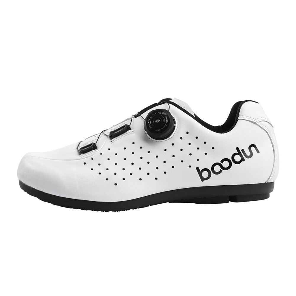 Велосипедные туфли унисекс средней высоты Boodun, черный/белый 
Велосипедные туфли унисекс средней высоты Boodun, черный/белый