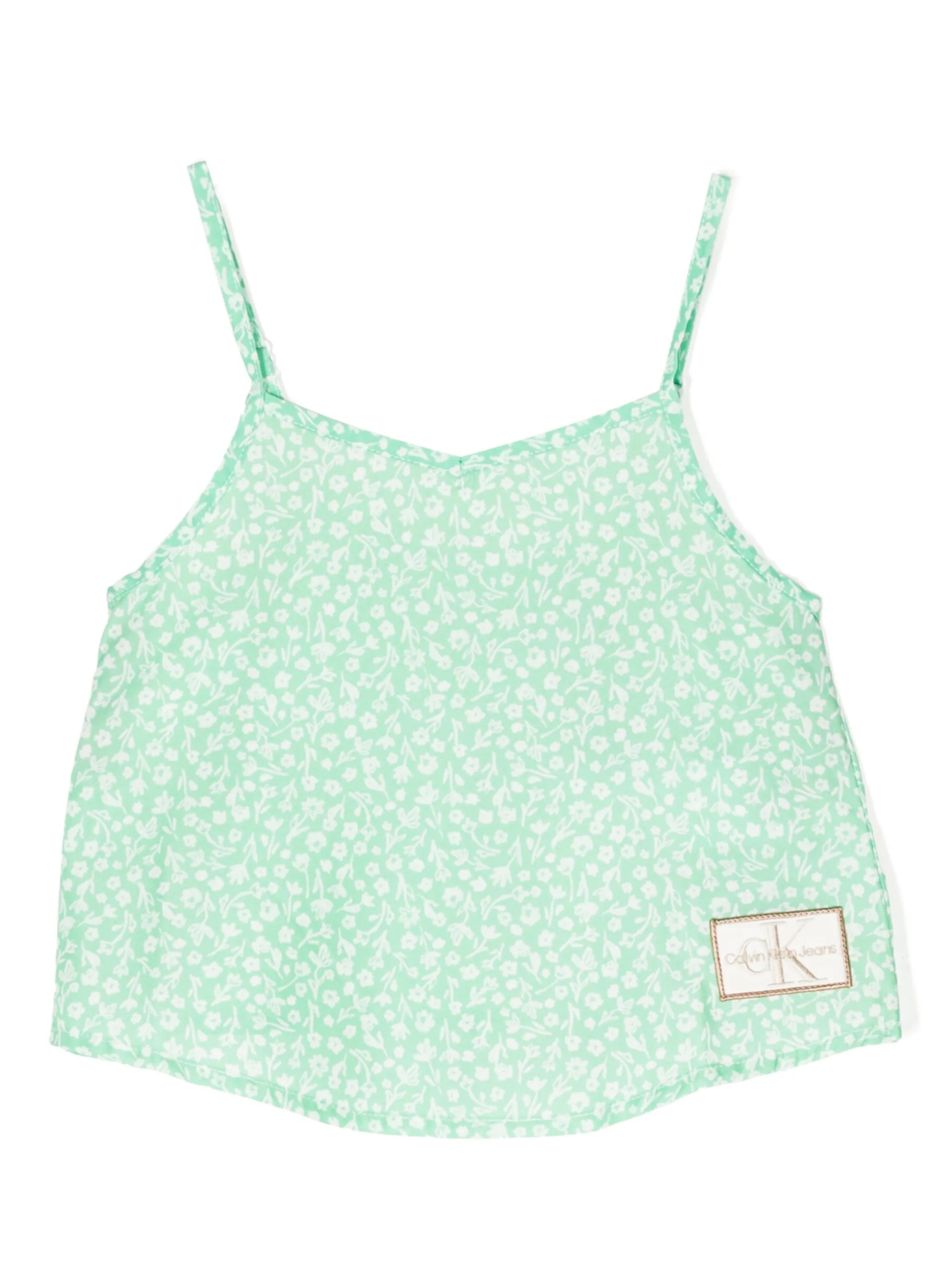 Топ с цветочным принтом Calvin Klein Kids, зеленый
Топ с цветочным принтом Calvin Klein Kids, зеленый