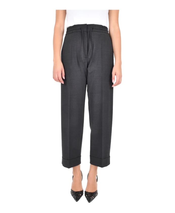 Укороченные шерстяные брюки P.A.R.O.S.H., черный
Укороченные шерстяные брюки P.A.R.O.S.H., черный