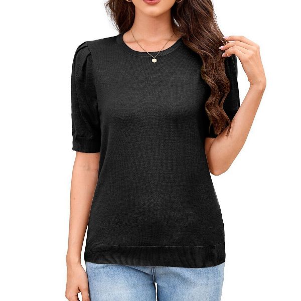 Женский свитер с коротким рукавом и круглым вырезом Yesfashion, Black
Женский свитер с коротким рукавом и круглым вырезом Yesfashion, Black