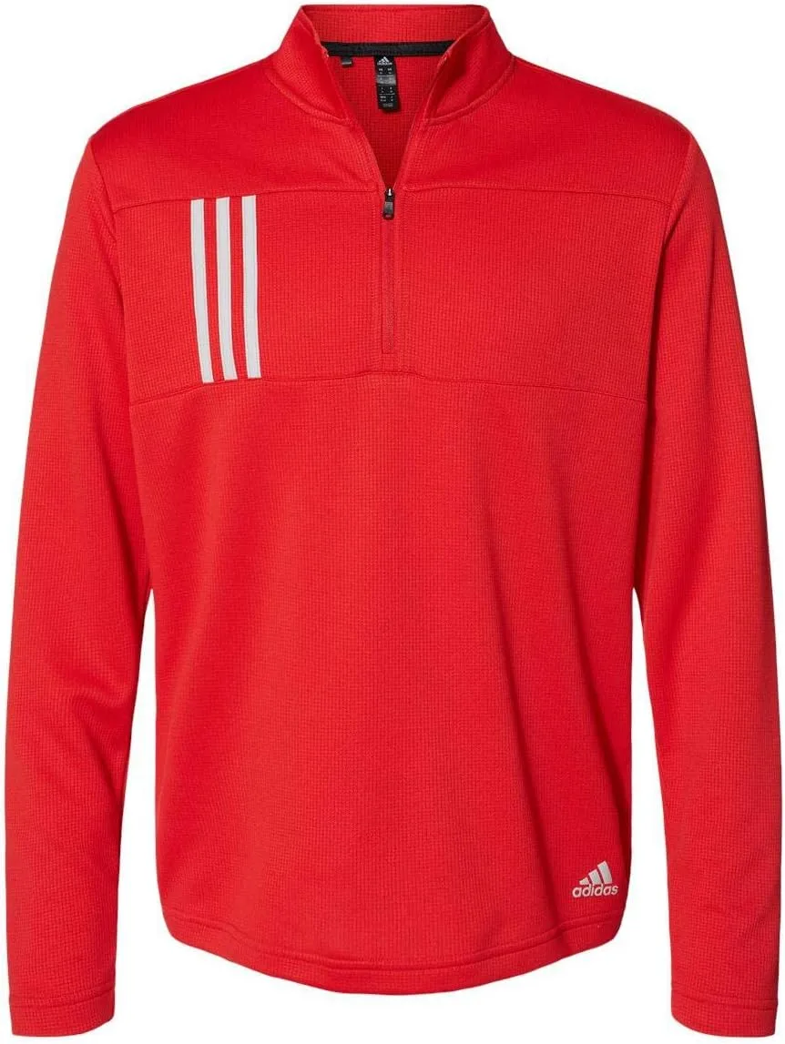 Adidas — мужской пуловер с молнией на четверть и двойной вязкой
Adidas — мужской пуловер с молнией на четверть и двойной вязкой