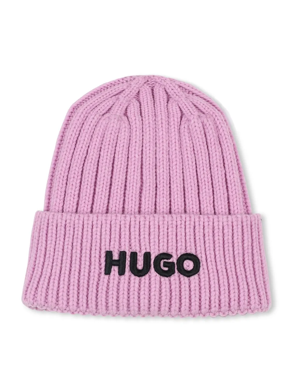Фиолетовая детская шапка из полиэстера Hugo
Фиолетовая детская шапка из полиэстера Hugo